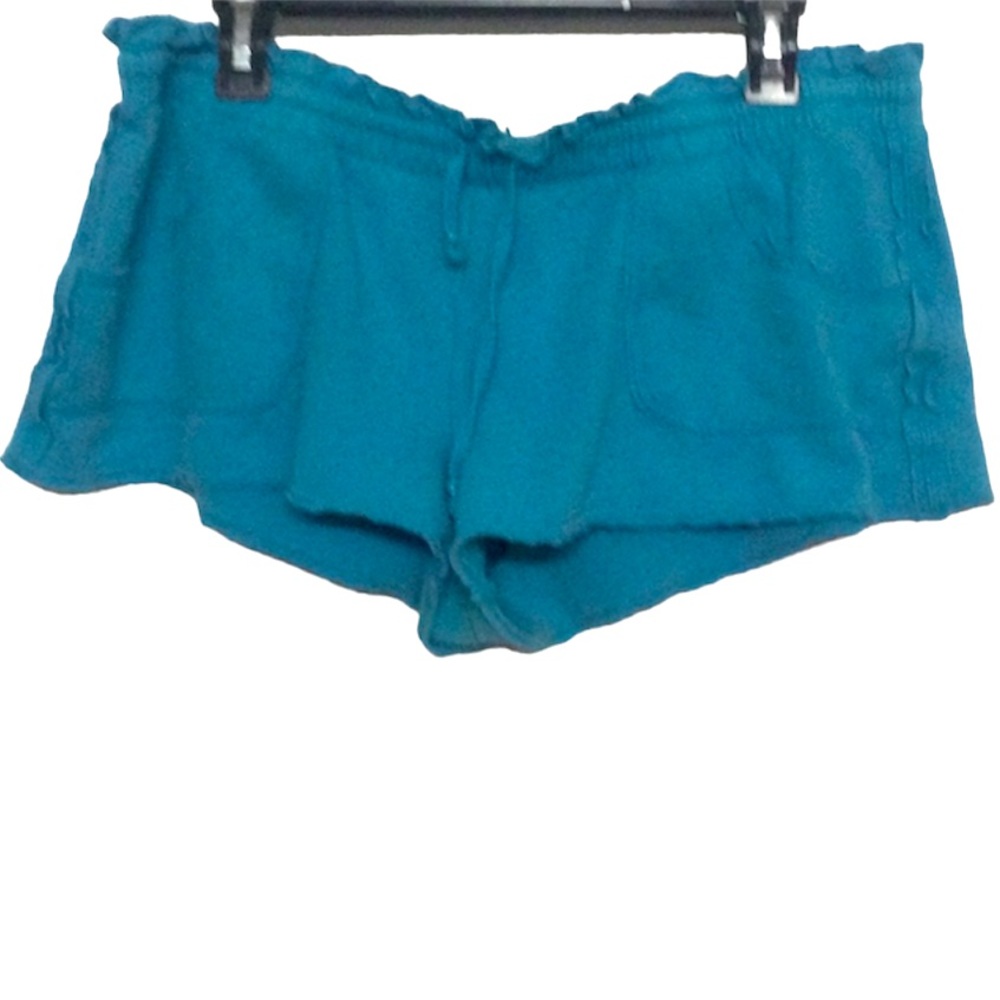 🌞 No Boundaries turquoise scalloped trim baby doll bootie shorts women size XL